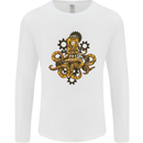 Steampunk Octopus Scuba Diving Cthulhu Mens Long Sleeve T-Shirt White