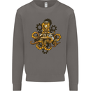 Steampunk Octopus Scuba Diving Cthulhu Mens Sweatshirt Jumper Charcoal