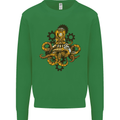 Steampunk Octopus Scuba Diving Cthulhu Mens Sweatshirt Jumper Irish Green