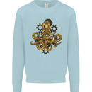 Steampunk Octopus Scuba Diving Cthulhu Mens Sweatshirt Jumper Light Blue