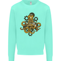 Steampunk Octopus Scuba Diving Cthulhu Mens Sweatshirt Jumper Peppermint