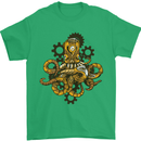 Steampunk Octopus Scuba Diving Cthulhu Mens T-Shirt 100% Cotton Irish Green