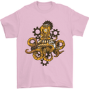 Steampunk Octopus Scuba Diving Cthulhu Mens T-Shirt 100% Cotton Light Pink