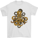 Steampunk Octopus Scuba Diving Cthulhu Mens T-Shirt 100% Cotton White