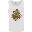 Steampunk Octopus Scuba Diving Cthulhu Mens Vest Tank Top White