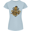 Steampunk Octopus Scuba Diving Cthulhu Womens Petite Cut T-Shirt Light Blue