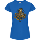 Steampunk Octopus Scuba Diving Cthulhu Womens Petite Cut T-Shirt Royal Blue