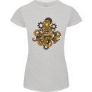 Steampunk Octopus Scuba Diving Cthulhu Womens Petite Cut T-Shirt Sports Grey
