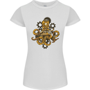 Steampunk Octopus Scuba Diving Cthulhu Womens Petite Cut T-Shirt White