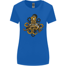 Steampunk Octopus Scuba Diving Cthulhu Womens Wider Cut T-Shirt Royal Blue