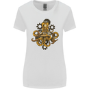 Steampunk Octopus Scuba Diving Cthulhu Womens Wider Cut T-Shirt White