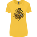 Steampunk Octopus Scuba Diving Cthulhu Womens Wider Cut T-Shirt Yellow