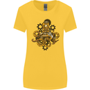 Steampunk Octopus Scuba Diving Cthulhu Womens Wider Cut T-Shirt Yellow