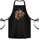 Steampunk Panda Bear Cotton Apron 100% Organic Black