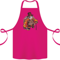 Steampunk Panda Bear Cotton Apron 100% Organic Pink