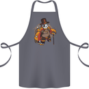 Steampunk Panda Bear Cotton Apron 100% Organic Steel
