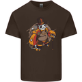 Steampunk Panda Bear Kids T-Shirt Childrens Chocolate