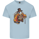Steampunk Panda Bear Kids T-Shirt Childrens Light Blue