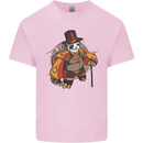 Steampunk Panda Bear Kids T-Shirt Childrens Light Pink
