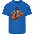 Steampunk Panda Bear Kids T-Shirt Childrens Royal Blue