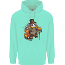 Steampunk Panda Bear Mens 80% Cotton Hoodie Peppermint