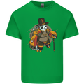 Steampunk Panda Bear Mens Cotton T-Shirt Tee Top Irish Green