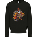 Steampunk Panda Bear Mens Sweatshirt Jumper Black