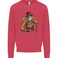 Steampunk Panda Bear Mens Sweatshirt Jumper Heliconia