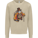 Steampunk Panda Bear Mens Sweatshirt Jumper Sand