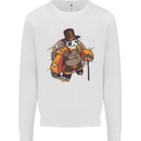 Steampunk Panda Bear Mens Sweatshirt Jumper White