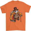 Steampunk Panda Bear Mens T-Shirt Cotton Gildan Orange