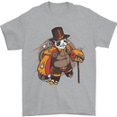Steampunk Panda Bear Mens T-Shirt Cotton Gildan Sports Grey