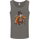 Steampunk Panda Bear Mens Vest Tank Top Charcoal
