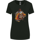 Steampunk Panda Bear Womens Wider Cut T-Shirt Black