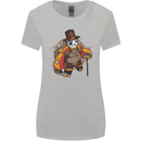 Steampunk Panda Bear Womens Wider Cut T-Shirt Sports Grey