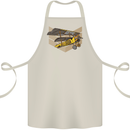 Steampunk Plane Aircraft Biplane Cotton Apron 100% Organic Natural
