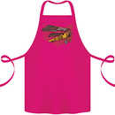 Steampunk Plane Aircraft Biplane Cotton Apron 100% Organic Pink