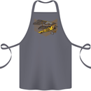 Steampunk Plane Aircraft Biplane Cotton Apron 100% Organic Steel