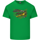 Steampunk Plane Aircraft Biplane Kids T-Shirt Childrens Irish Green