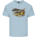 Steampunk Plane Aircraft Biplane Kids T-Shirt Childrens Light Blue