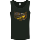 Steampunk Plane Aircraft Biplane Mens Vest Tank Top Black