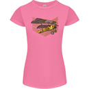 Steampunk Plane Aircraft Biplane Womens Petite Cut T-Shirt Azalea
