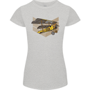 Steampunk Plane Aircraft Biplane Womens Petite Cut T-Shirt Sports Grey