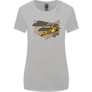 Steampunk Plane Aircraft Biplane Womens Wider Cut T-Shirt Sports Grey