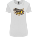 Steampunk Plane Aircraft Biplane Womens Wider Cut T-Shirt White