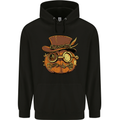 Steampunk Pumpkin Halloween Childrens Kids Hoodie Black