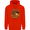 Steampunk Pumpkin Halloween Childrens Kids Hoodie Bright Red