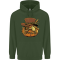 Steampunk Pumpkin Halloween Childrens Kids Hoodie Forest Green