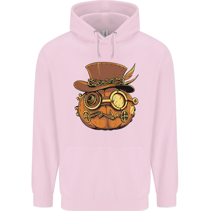 Steampunk Pumpkin Halloween Childrens Kids Hoodie Light Pink