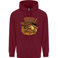 Steampunk Pumpkin Halloween Childrens Kids Hoodie Maroon